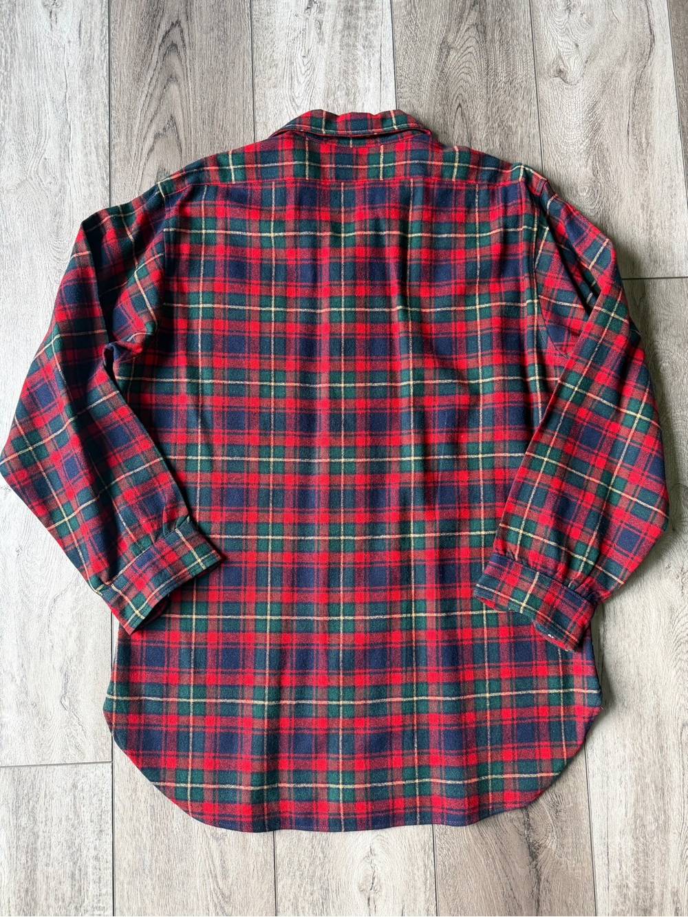 Pendleton-Vintage 80s Classic Red Tartan Plaid Board Shirt 100% Pure Virgin Wool - Picture 8 of 8